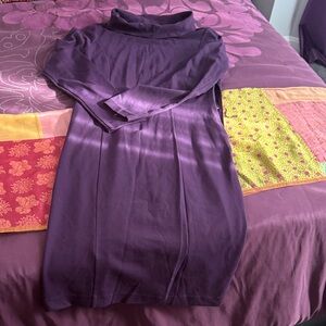 Talbots Rich Purple Long Sleeve Dress